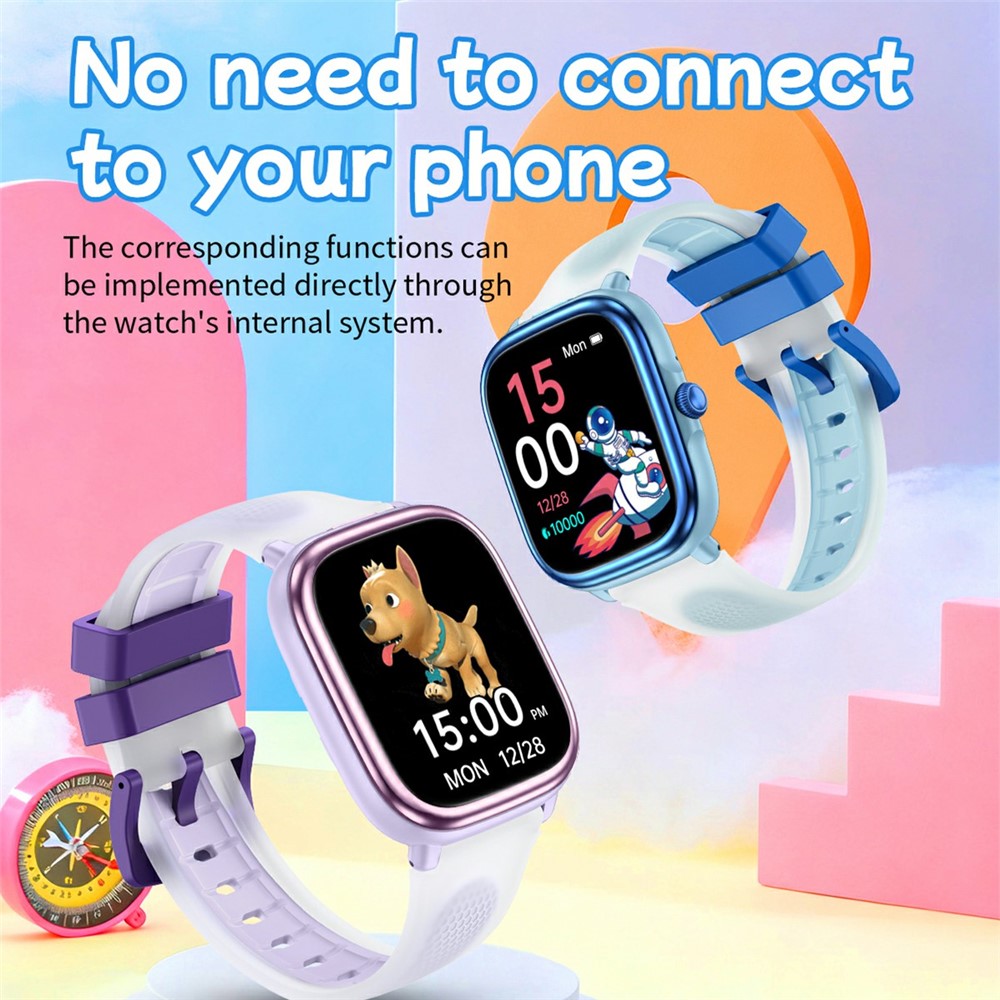 HT40 Kids Smart Watch Fitness Tracker with Heart Rate Sleep Monitoring Story Player Flashlight