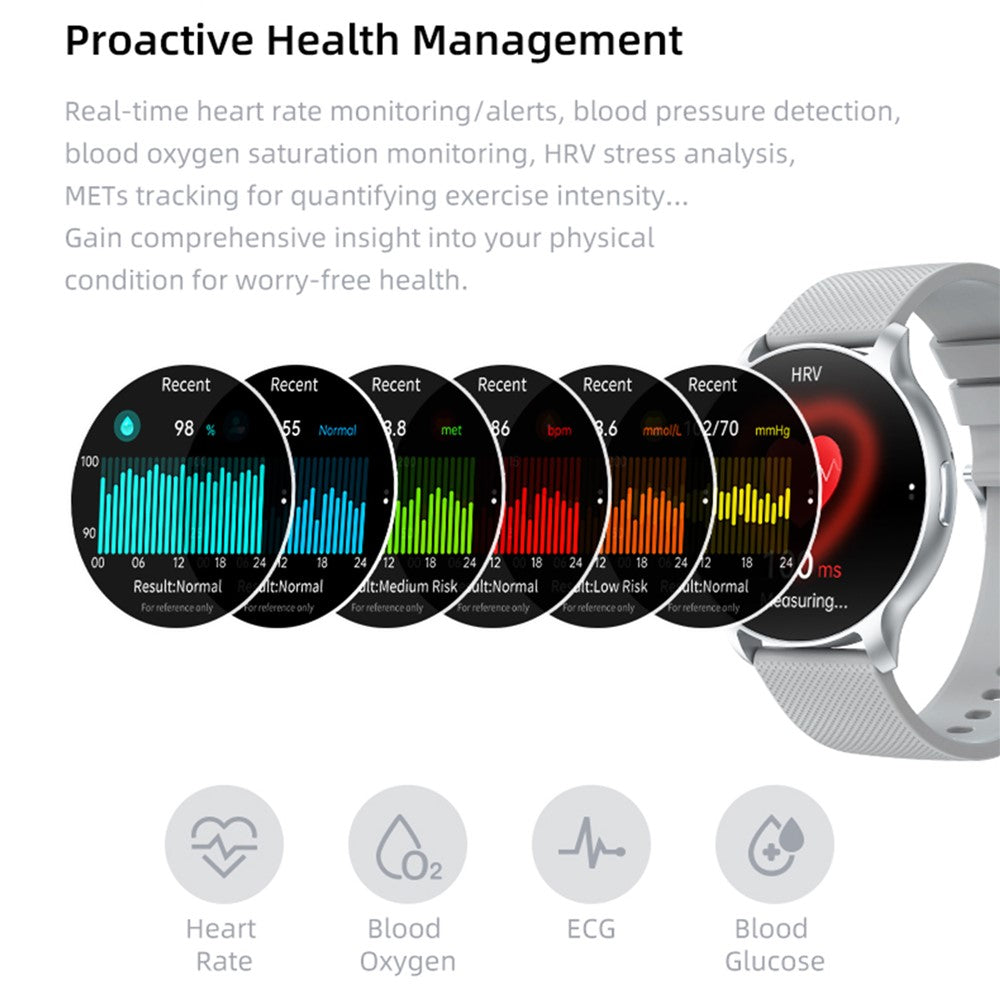 U23 100+ Sports Modes Health Monitoring Bluetooth-compatible Call 1.32 Inch AMOLED HD Screen Smart Watch
