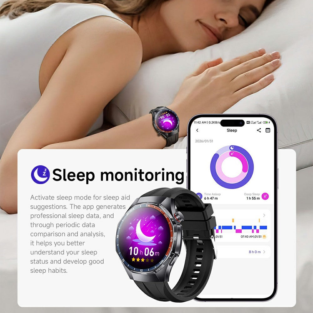Y108 1.32 Inch AMOLED Screen Smart Watch IP68 Waterproof ECG Heart Rate Blood Oxygen Bluetooth Call Health Monitor
