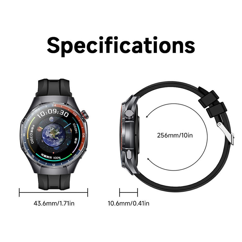 Y108 1.32 Inch AMOLED Screen Smart Watch IP68 Waterproof ECG Heart Rate Blood Oxygen Bluetooth Call Health Monitor
