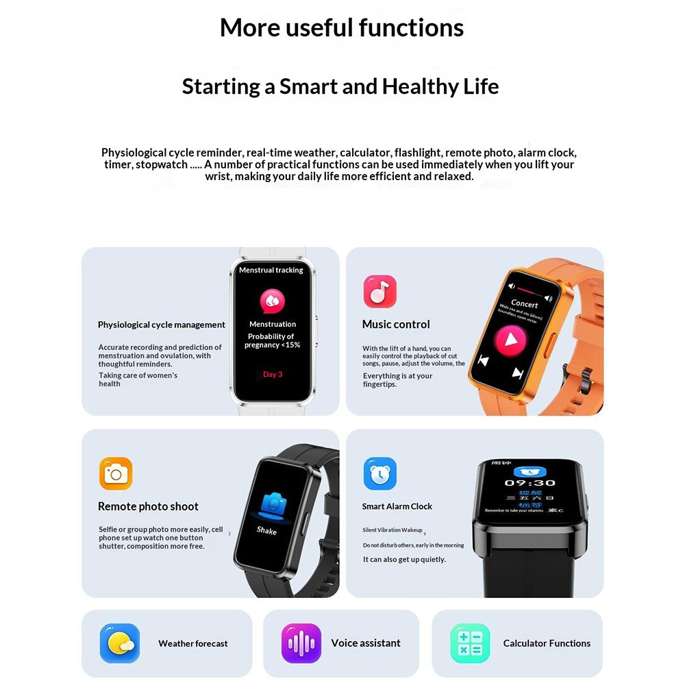 X10 Smart Bracelet Smart Watch Fitness Tracker 1.47 Inch HD Display IP68 Waterproof Heart Rate Blood Oxygen Sleep Monitor for Sports