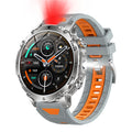 AK106 Dual-Color Silicone Strap Smart Watch Bluetooth-compatible Flashlight SOS Call Heart Rate Sleep Monitor for Sports