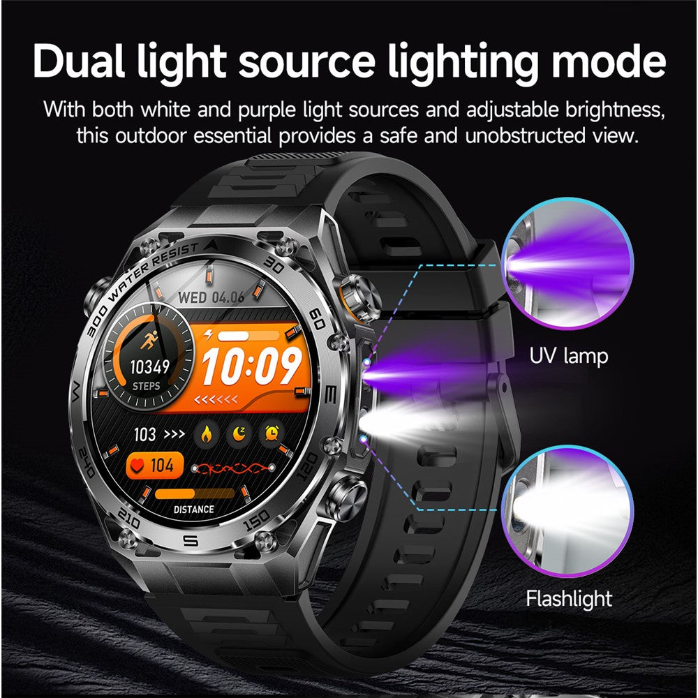 AK105 Silicone Strap Smart Watch Bluetooth-compatible Call Heart Rate Blood Pressure Sleep 1.53 Inch IP68 Sports Fitness Tracker