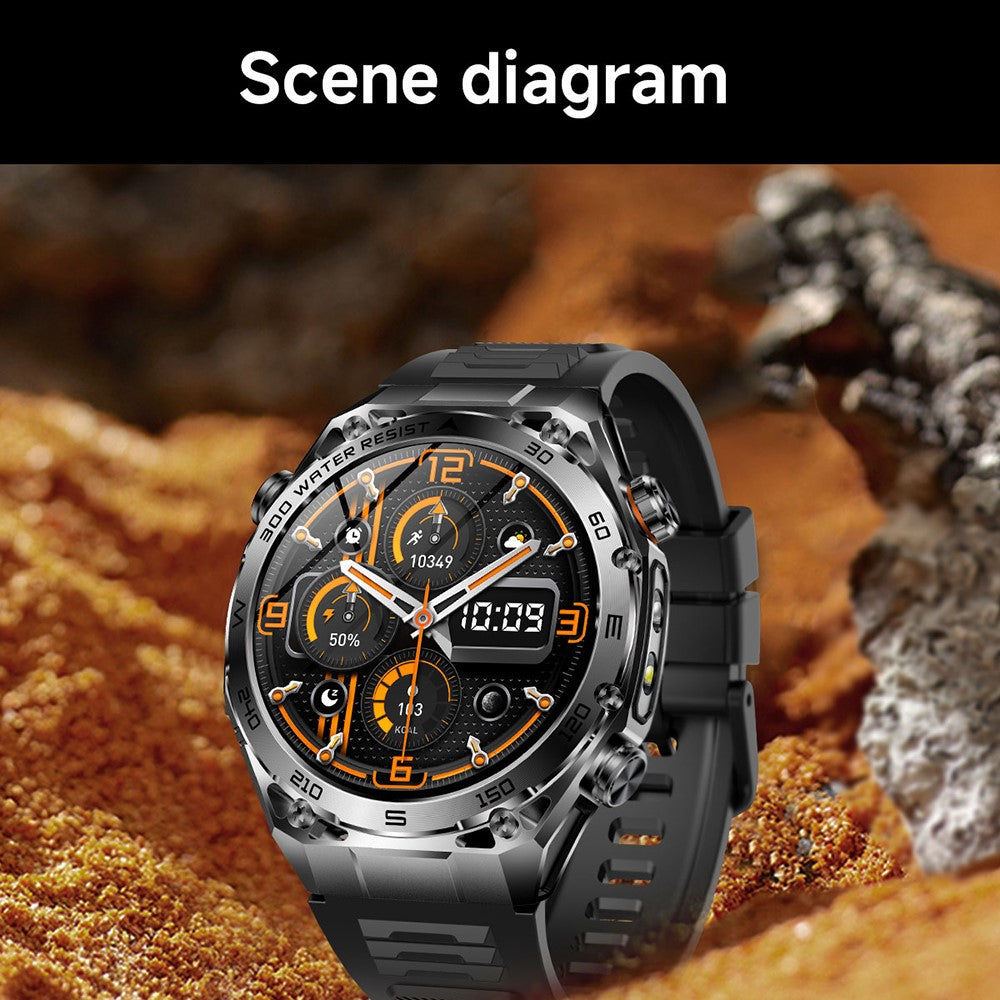 AK105 Silicone Strap Smart Watch Bluetooth-compatible Call Heart Rate Blood Pressure Sleep 1.53 Inch IP68 Sports Fitness Tracker