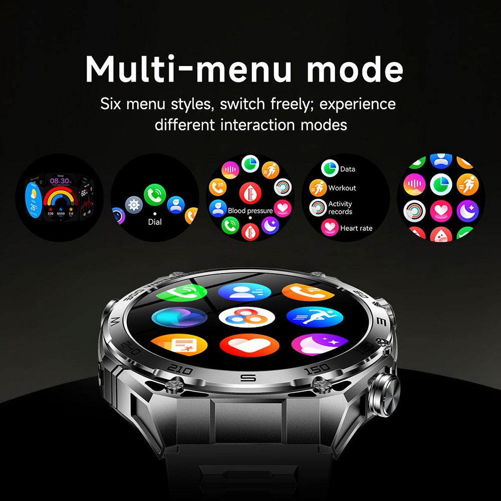 AK105 Silicone Strap Smart Watch Bluetooth-compatible Call Heart Rate Blood Pressure Sleep 1.53 Inch IP68 Sports Fitness Tracker