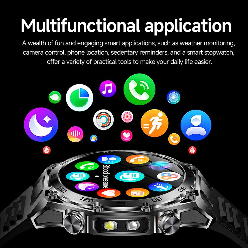 AK105 Silicone Strap Smart Watch Bluetooth-compatible Call Heart Rate Blood Pressure Sleep 1.53 Inch IP68 Sports Fitness Tracker