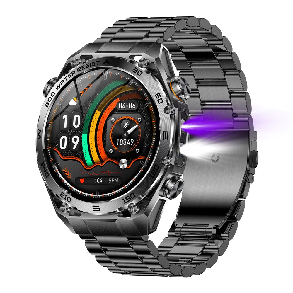 AK105 Steel Strap Smart Watch Bluetooth-compatible Call Heart Rate Blood Pressure Sleep 1.53 Inch IP68 Sports Fitness Tracker