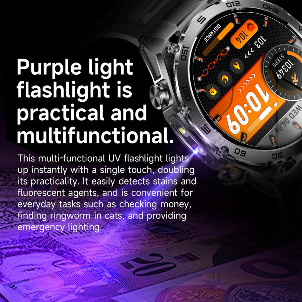 AK105 Steel Strap Smart Watch Bluetooth-compatible Call Heart Rate Blood Pressure Sleep 1.53 Inch IP68 Sports Fitness Tracker