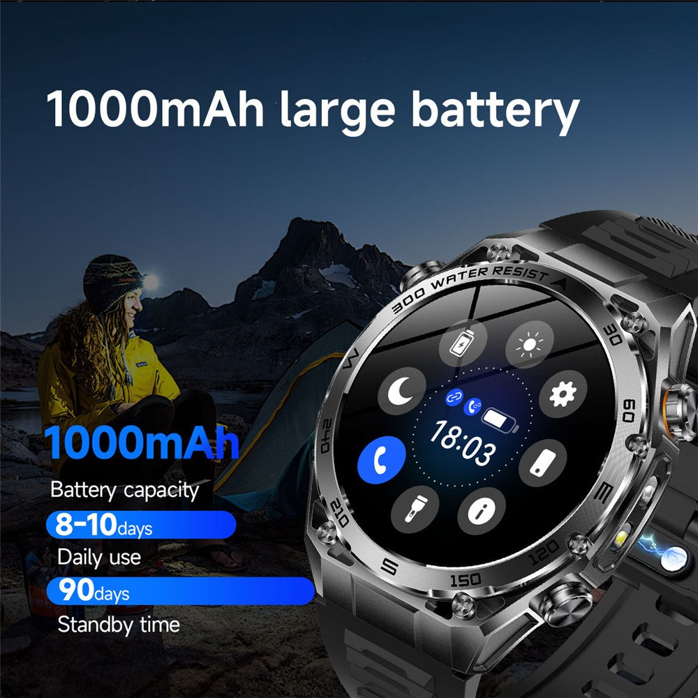 AK105 Steel Strap Smart Watch Bluetooth-compatible Call Heart Rate Blood Pressure Sleep 1.53 Inch IP68 Sports Fitness Tracker