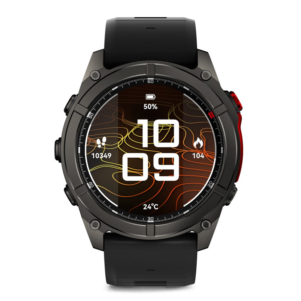 F8 Pro Outdoor Smart Watch 1.43 Inch AMOLED 530mAh 5ATM Waterproof LED Flashlight Health Monitor for Sports