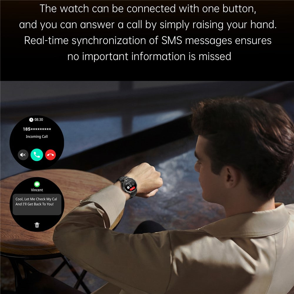 KT92 Smart Watch 1.7 Inch HD Display Bluetooth-compatible Call Encoder LED 1100mAh 3ATM Waterproof Health Monitor