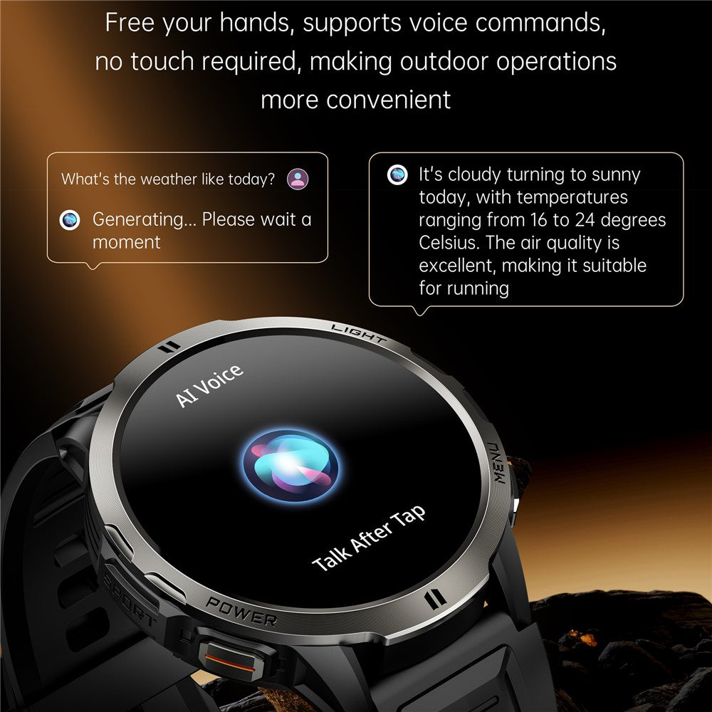 KT92 Smart Watch 1.7 Inch HD Display Bluetooth-compatible Call Encoder LED 1100mAh 3ATM Waterproof Health Monitor