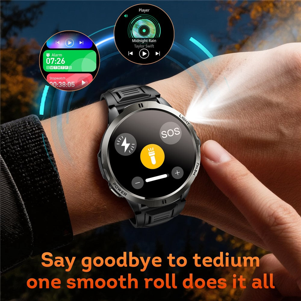 KT92 Smart Watch 1.7 Inch HD Display Bluetooth-compatible Call Encoder LED 1100mAh 3ATM Waterproof Health Monitor