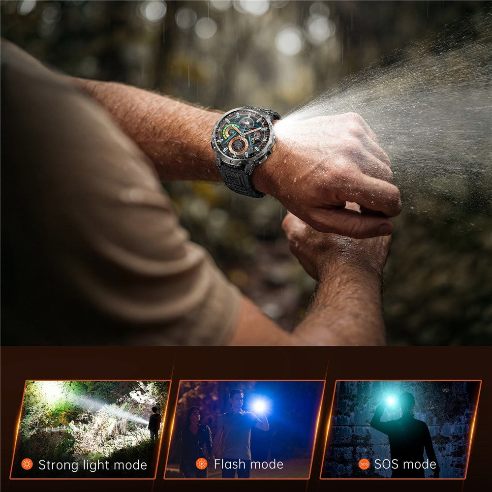 KT92 Smart Watch 1.7 Inch HD Display Bluetooth-compatible Call Encoder LED 1100mAh 3ATM Waterproof Health Monitor