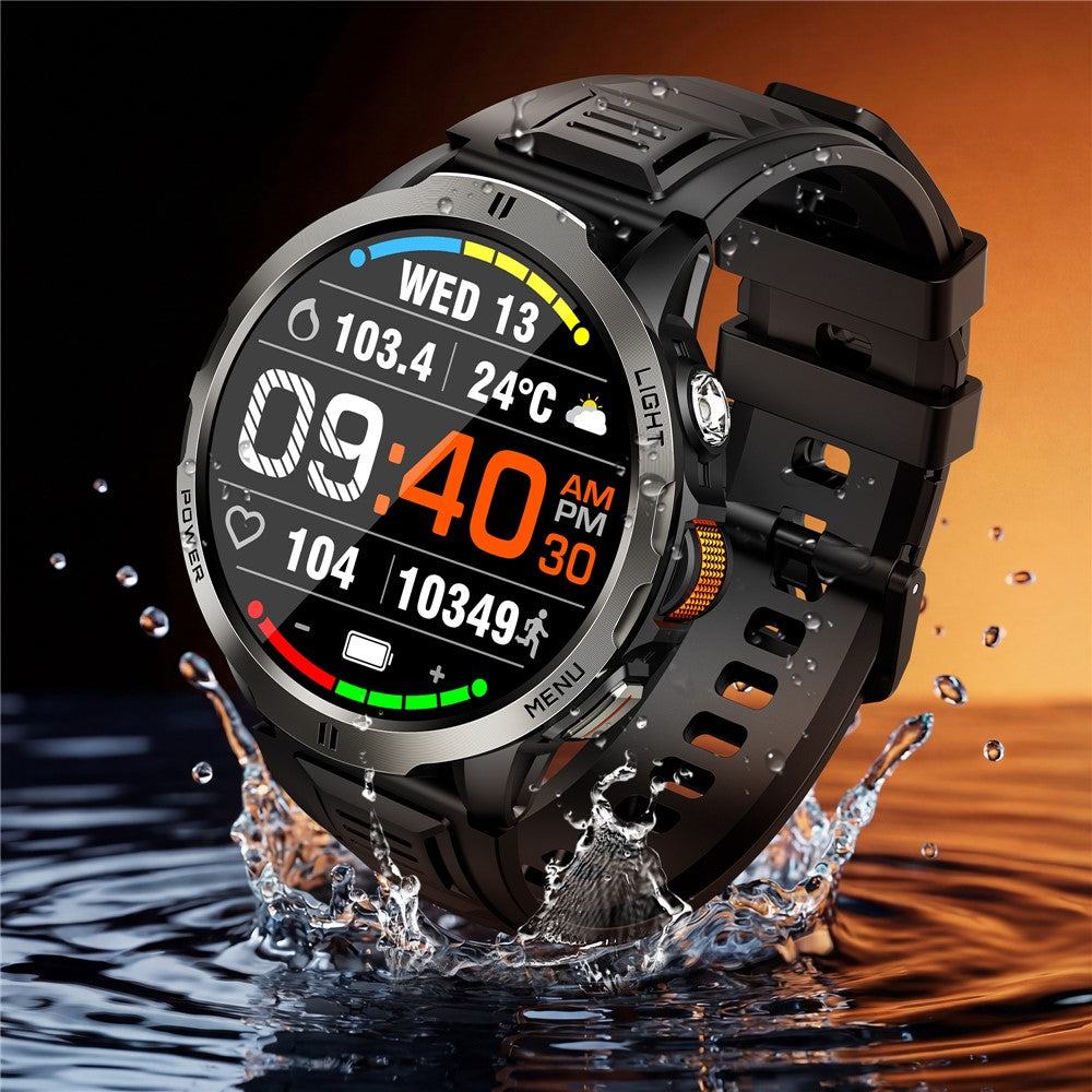 KT92 Smart Watch 1.7 Inch HD Display Bluetooth-compatible Call Encoder LED 1100mAh 3ATM Waterproof Health Monitor