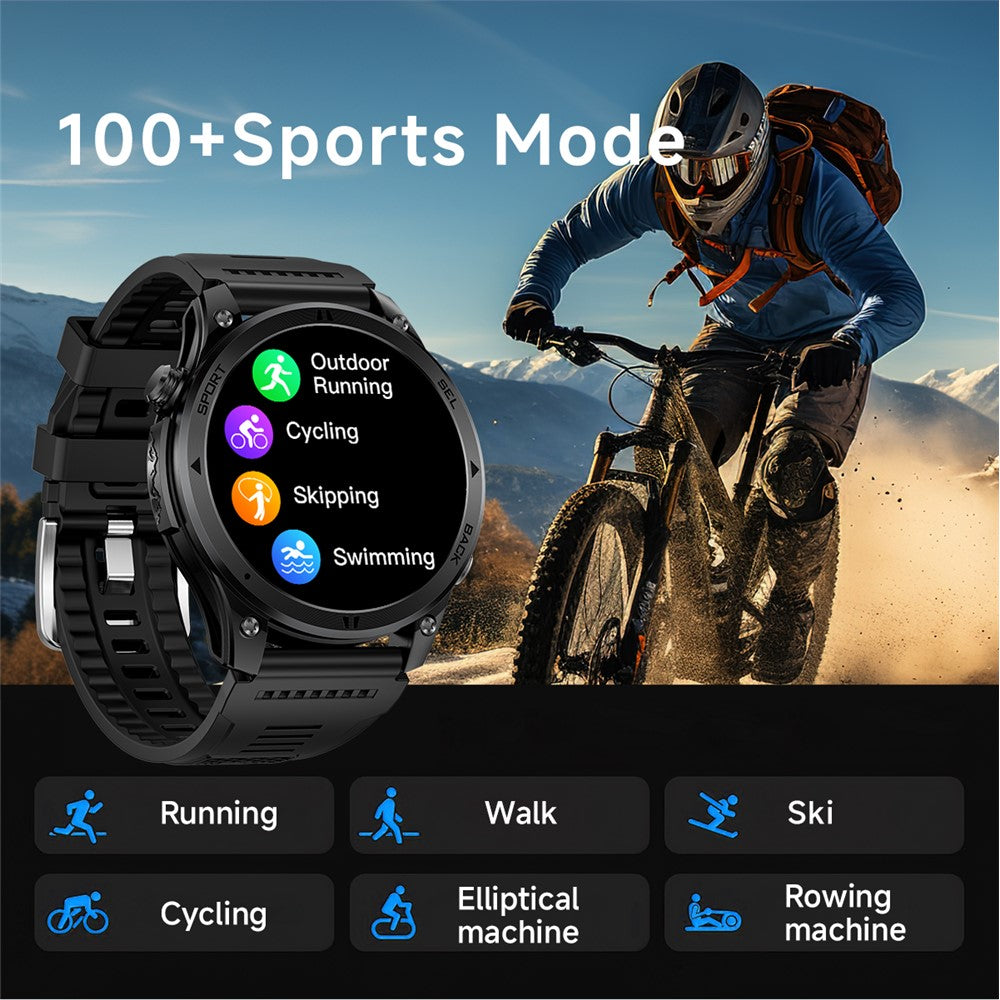 GTH5 1.46 Inch GPS Smart Watch IP68 Waterproof 100+ Sports Modes Bluetooth-compatible Call Wristwatch