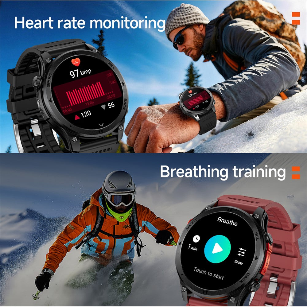 GTH5 1.46 Inch GPS Smart Watch IP68 Waterproof 100+ Sports Modes Bluetooth-compatible Call Wristwatch