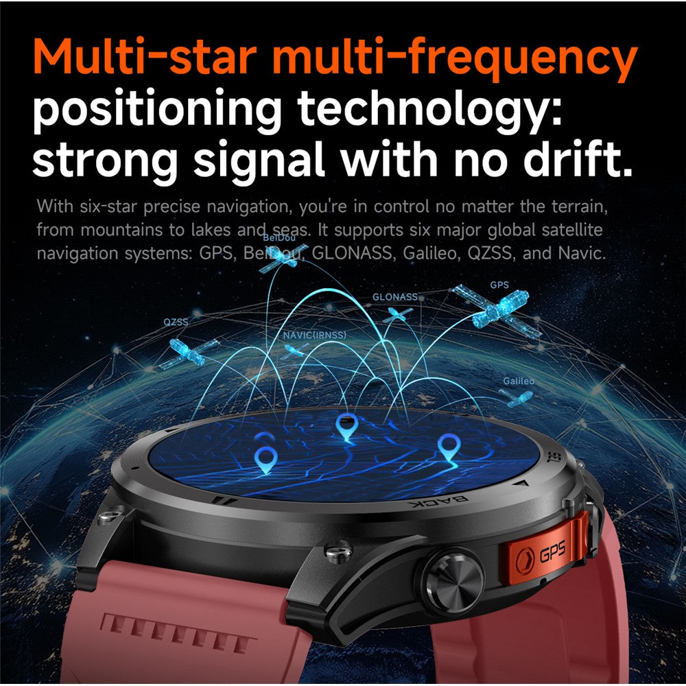 GTH5 1.46 Inch GPS Smart Watch IP68 Waterproof 100+ Sports Modes Bluetooth-compatible Call Wristwatch