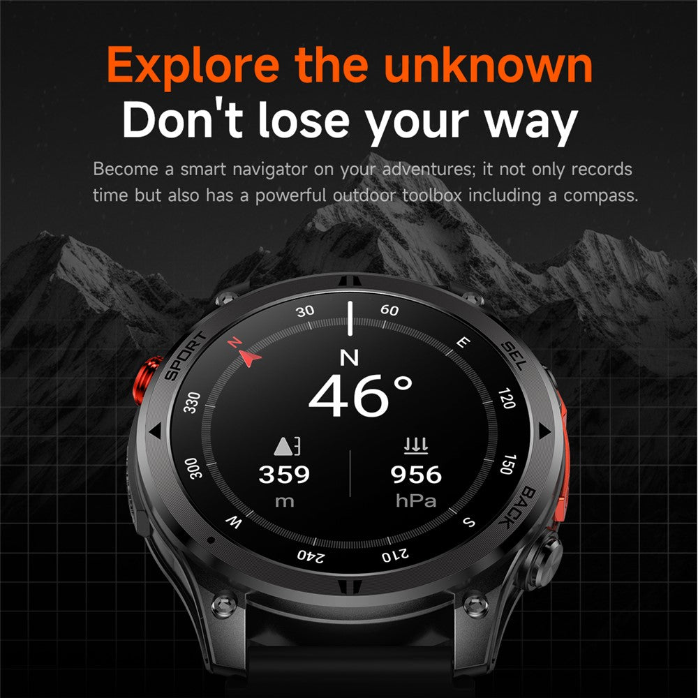 GTH5 1.46 Inch GPS Smart Watch IP68 Waterproof 100+ Sports Modes Bluetooth-compatible Call Wristwatch