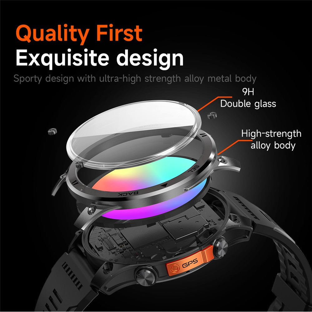 GTH5 1.46 Inch GPS Smart Watch IP68 Waterproof 100+ Sports Modes Bluetooth-compatible Call Wristwatch
