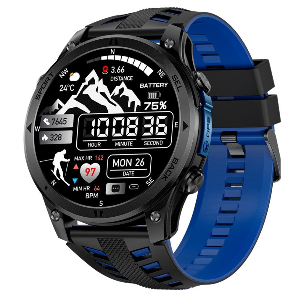 GTH5 1,46 tums GPS smartklocka IP68 vattentät 100+ sportlägen Bluetooth-kompatibel samtalsklocka