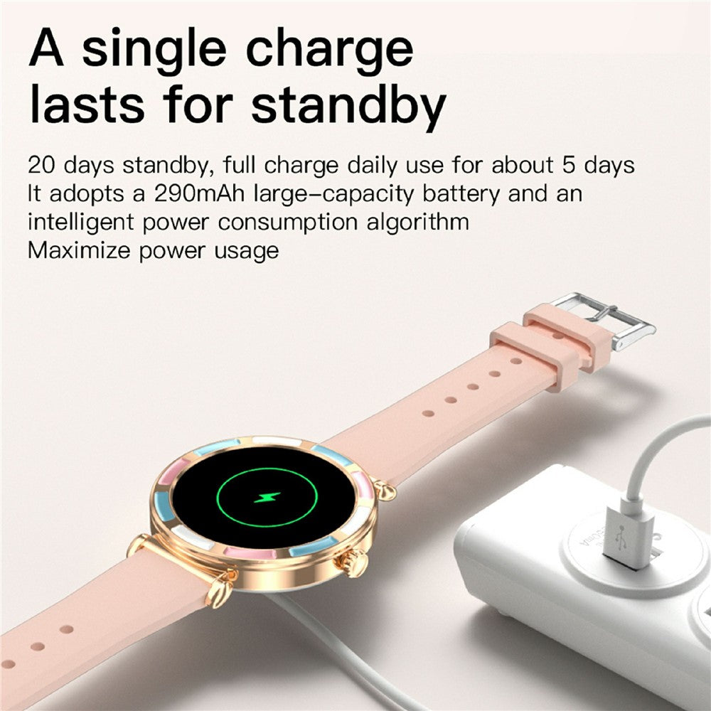 P61 1.27 Inch Screen Bluetooth-compatible Smart Watch for Women Health Monitor IP67 Waterproof Fitness Tracker