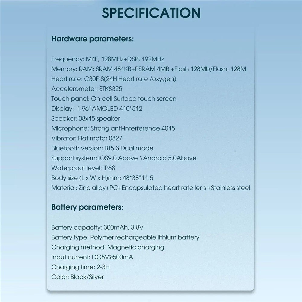 LDNIO SW04 Smart Watch for Sports 1.96 Inch AMOLED HD Screen Heart Rate Blood Oxygen Monitor