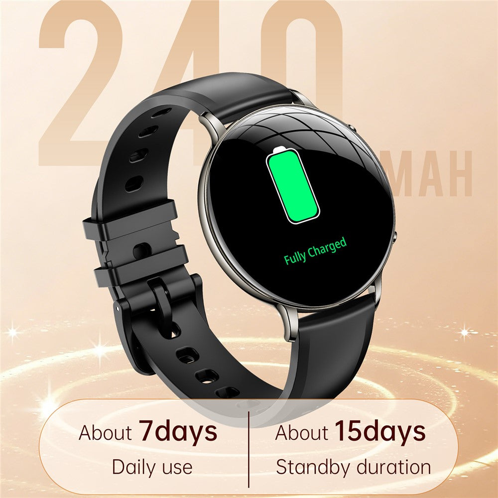 M201 Ultra Thin Women Smart Watch 1.32 Inch AMOLED Screen Heart Rate Monitor IP68 Waterproof for Sports