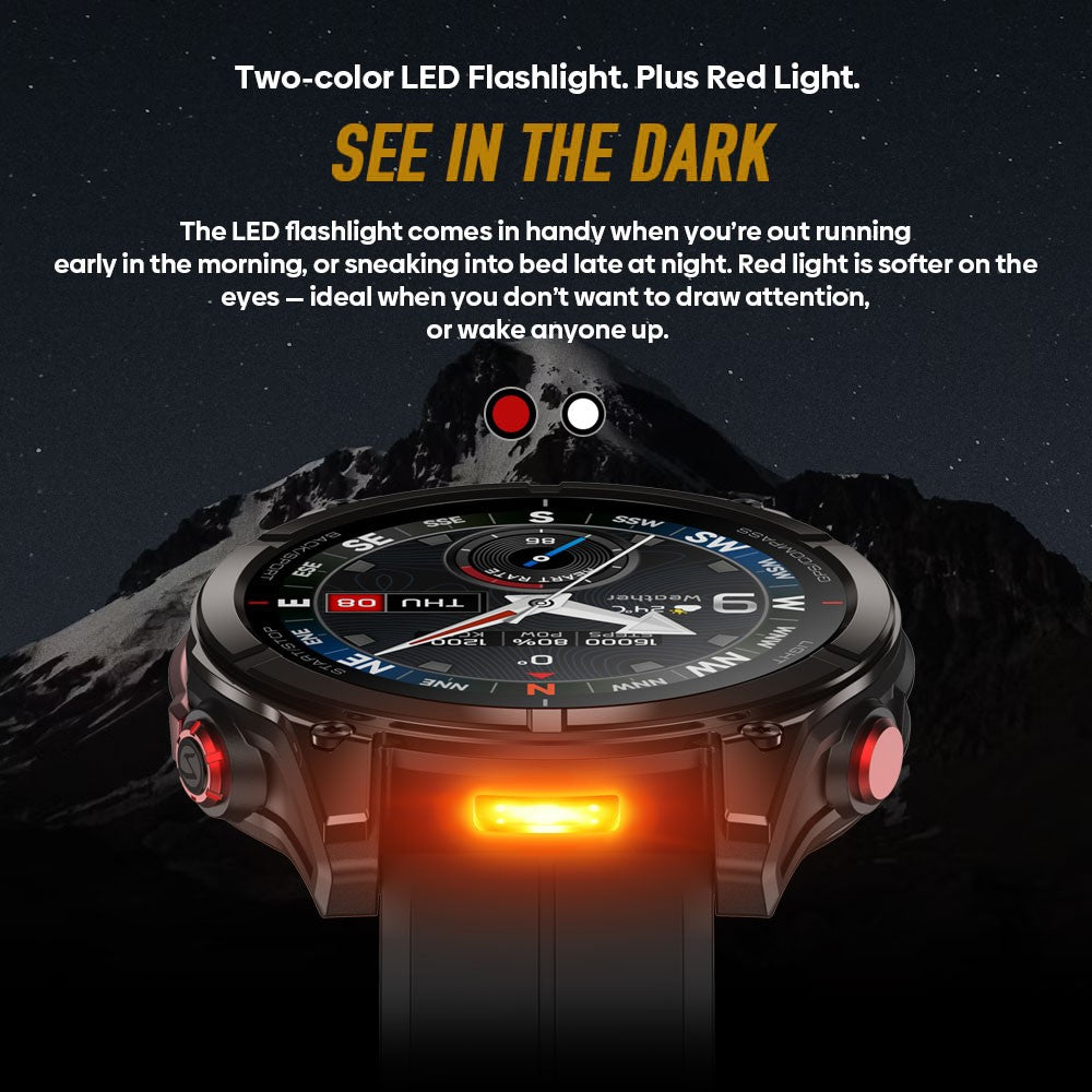 ZEBLAZE Stratos 4 Pro 1.43 inch AMOLED Smartwatch GPS Bluetooth-compatible Calling 5ATM Waterproof