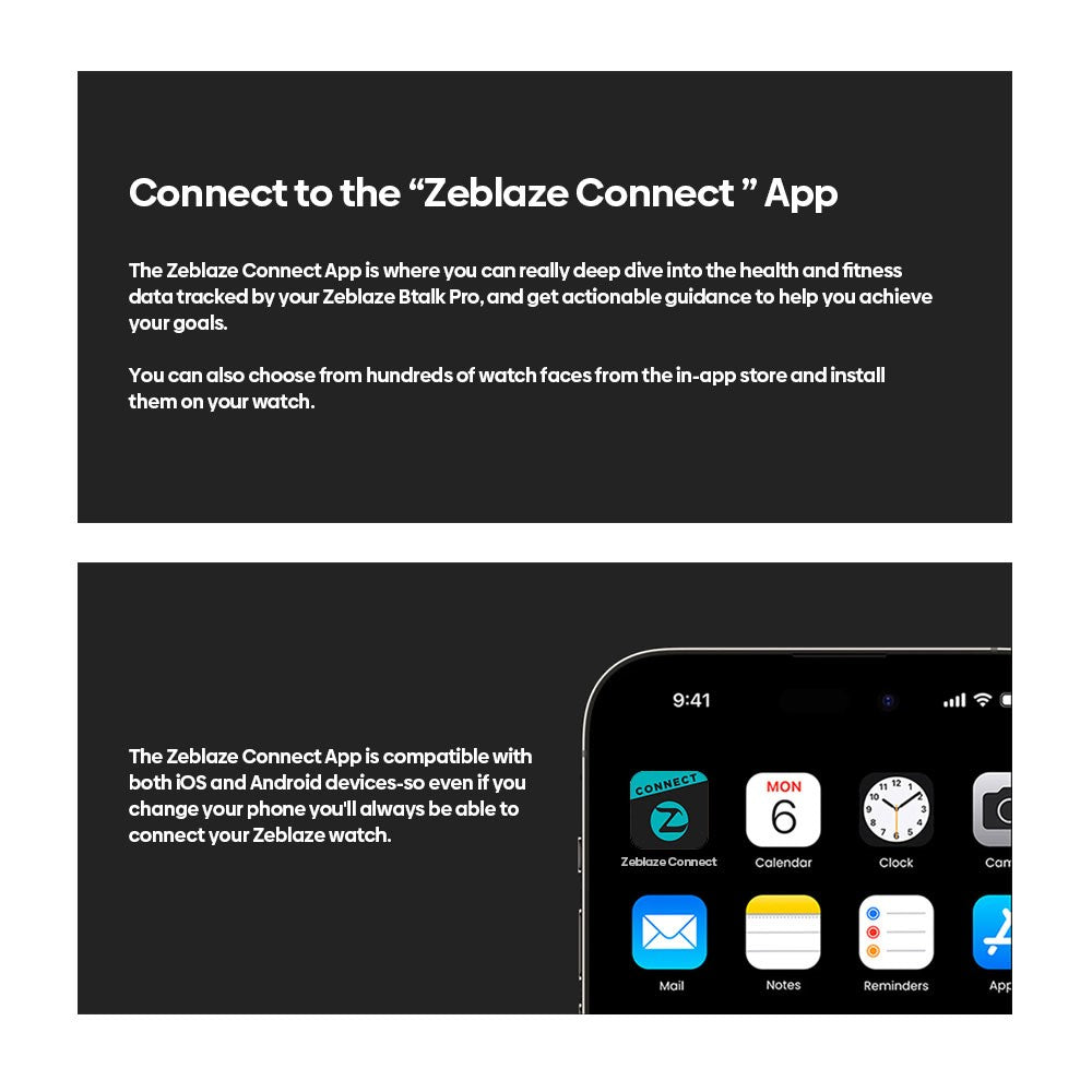 ZEBLAZE Btalk Pro 1.91 inch Smart Watch Bluetooth-compatible Calling Heart Rate SpO2 Fitness Tracker