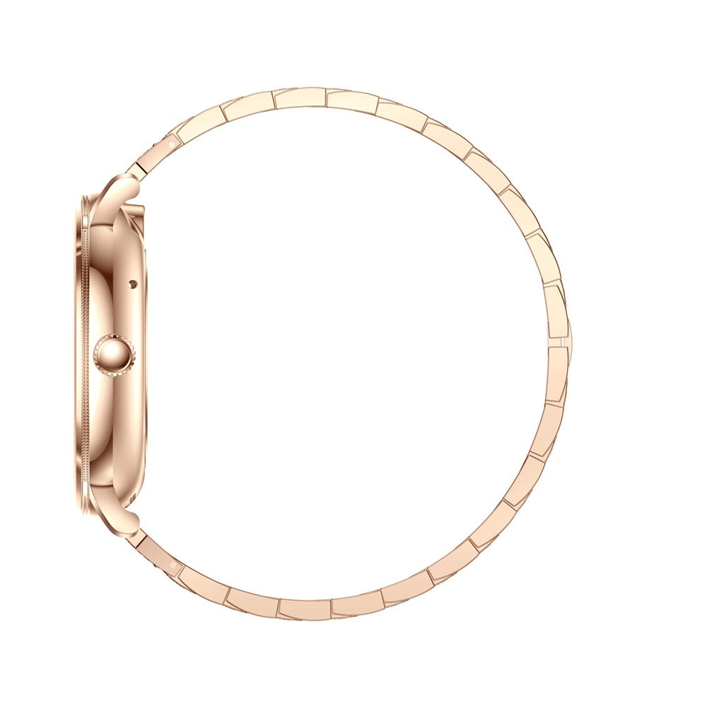 AK107 Women Smart Watch 1.19 inch AMOLED Health Monitor Bluetooth-compatible Calling, Rhinestone+Steel Strap