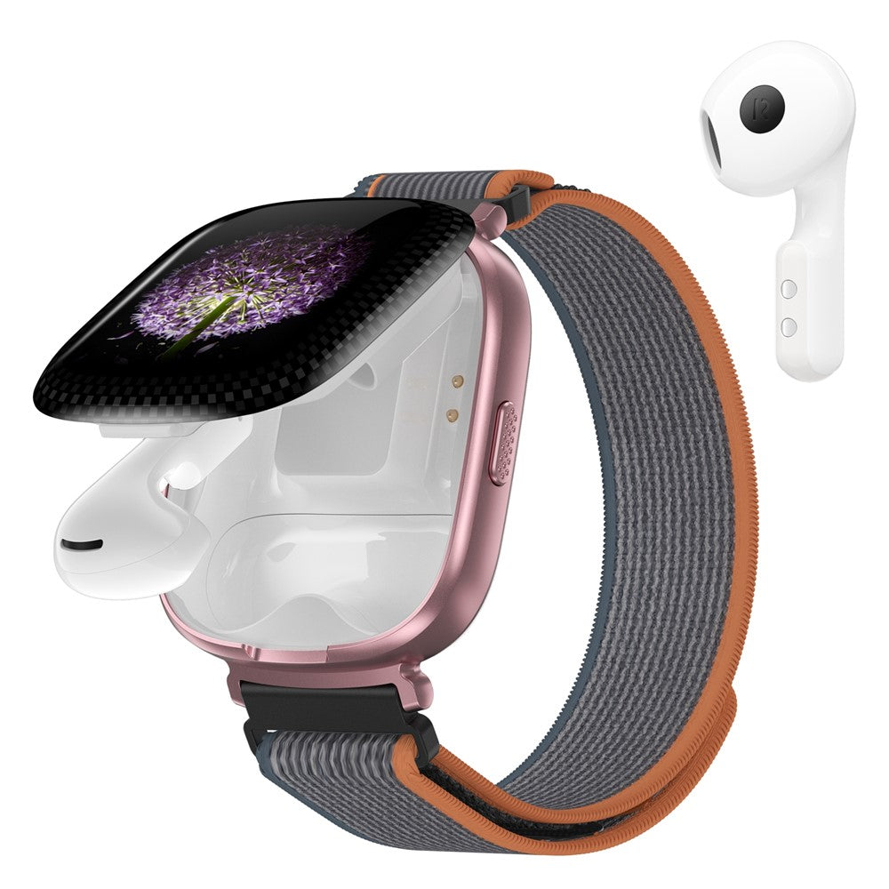 D22 2 in 1 Smart Watch Bluetooth-Compatible Earbuds 1.88 Inch Touch Screen AI Voice Assistant Real-Time Translation, Nylon Strap