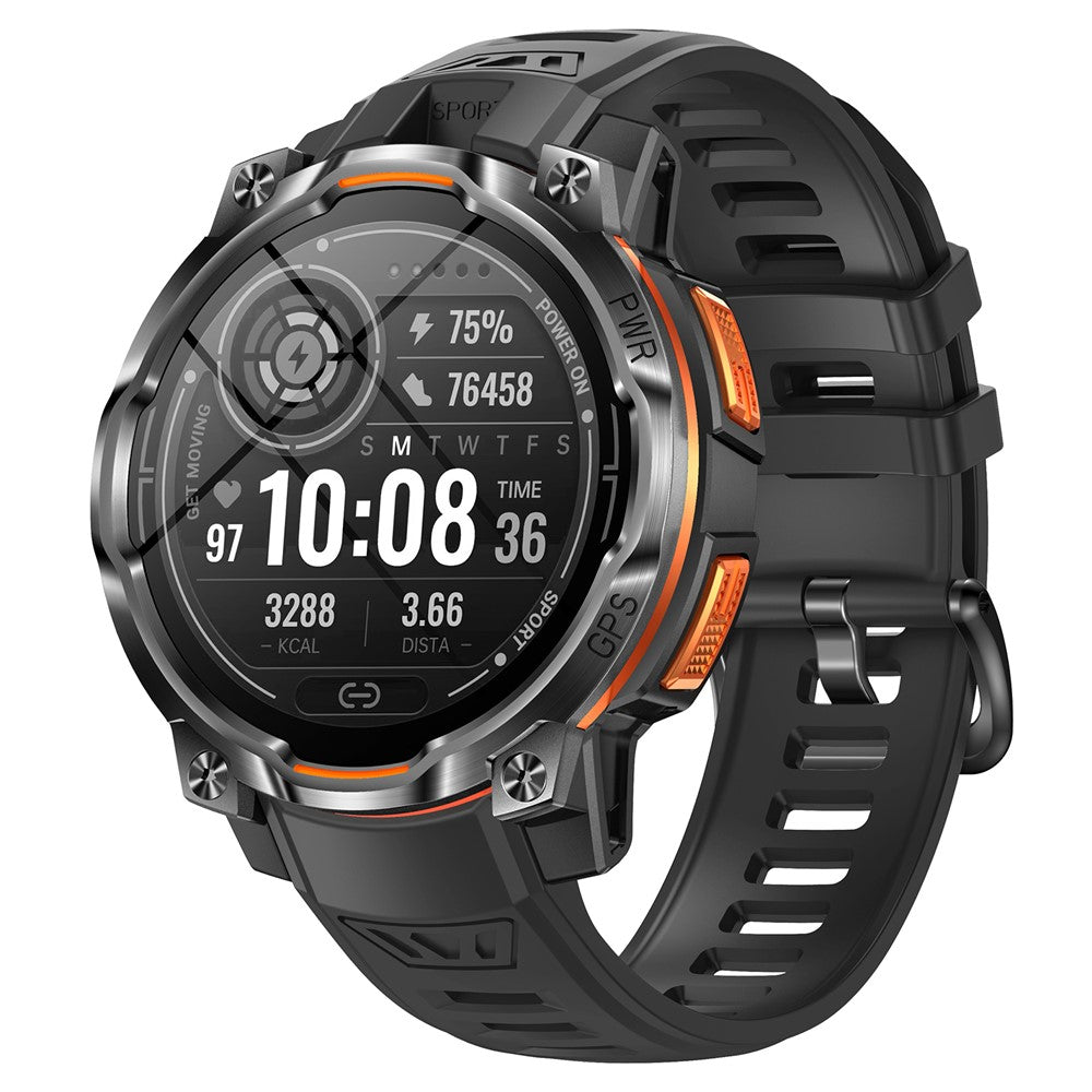 KC108 Smart Outdoor Sports Watch 1.46 inch HD Display GPS Bluetooth-Compatible Calling Heart Rate SpO2 Monitor