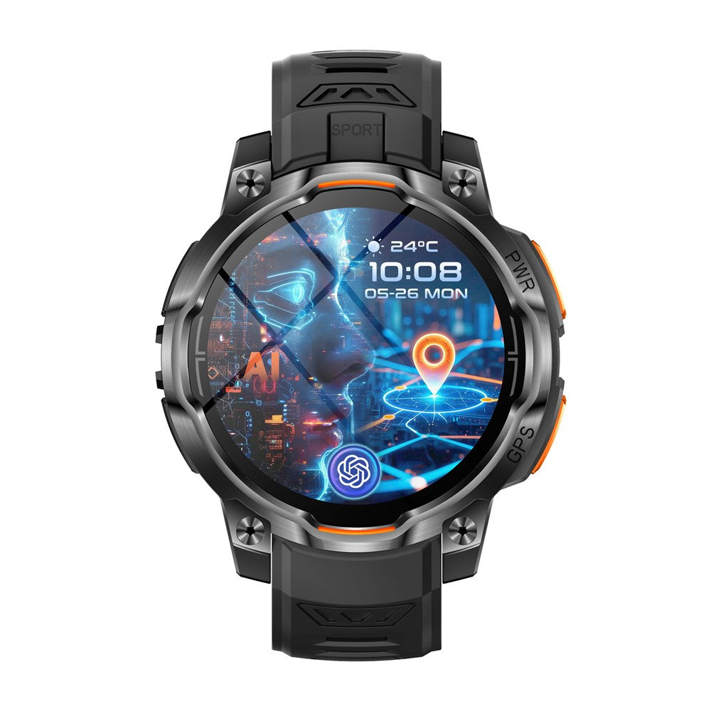 KC108 Smart Outdoor Sports Watch 1.46 inch HD Display GPS Bluetooth-Compatible Calling Heart Rate SpO2 Monitor