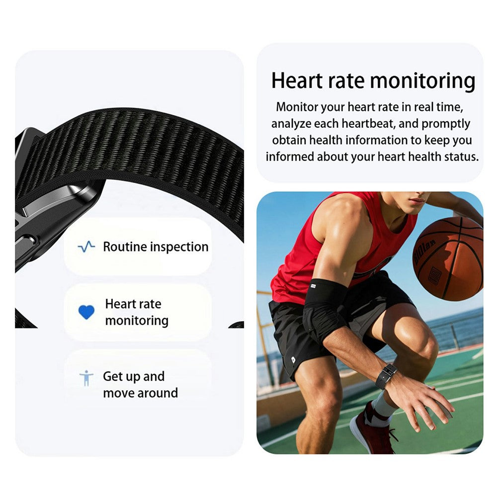 B12 Smart Bracelet Heart Rate Blood Oxygen Sleep Monitor IP68 Waterproof 0.8 Inch LED Display, with Silicone+Canvas Strap