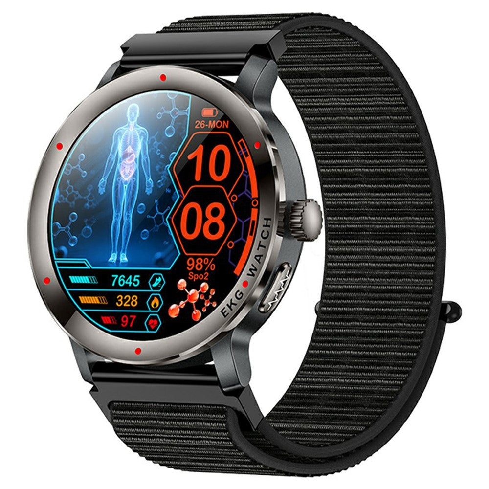KC102 1.32 Inch AMOLED Smart Watch with Nylon Strap ECG Heart Rate Blood Oxygen Body Temperature Monitor 120+ Sports Modes