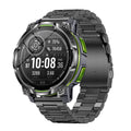 KC108 Smart Watch with 3-Bead Steel Strap 1.46 Inch HD Display GPS Bluetooth-compatible Calling Heart Rate Blood Oxygen Monitor