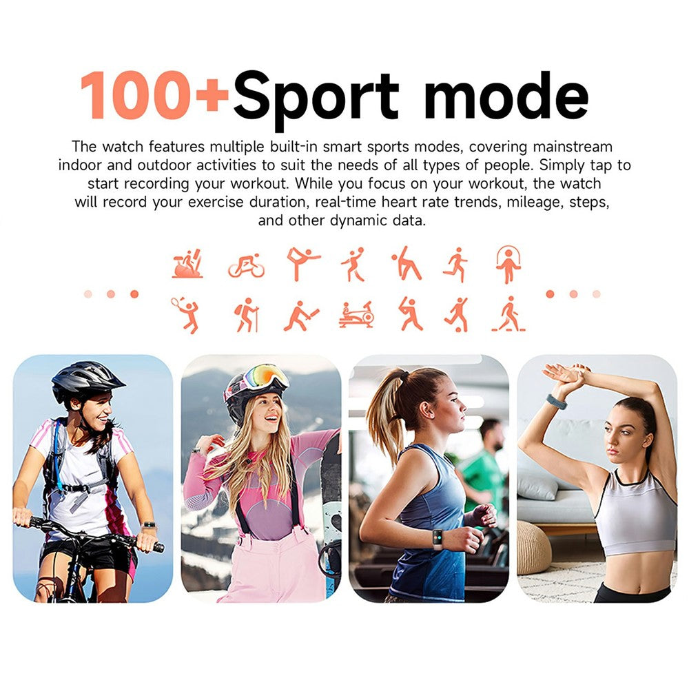FT55 Smart Watch 1.47 Inch TFT Touchscreen 123 Sports Modes Health Monitoring 3ATM Waterproof
