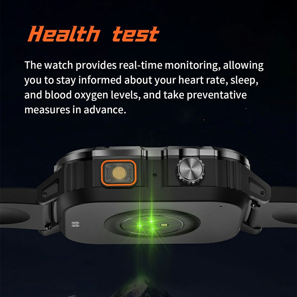 Y8 1.95 inch Smart Watch with 1000mAh Battery IP68 Waterproof LED Flashlight Heart Rate Blood Oxygen Sleep Monitor for Outdoor Sports