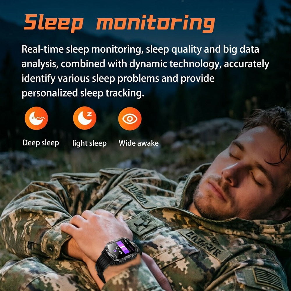 Y8 1.95 inch Smart Watch with 1000mAh Battery IP68 Waterproof LED Flashlight Heart Rate Blood Oxygen Sleep Monitor for Outdoor Sports
