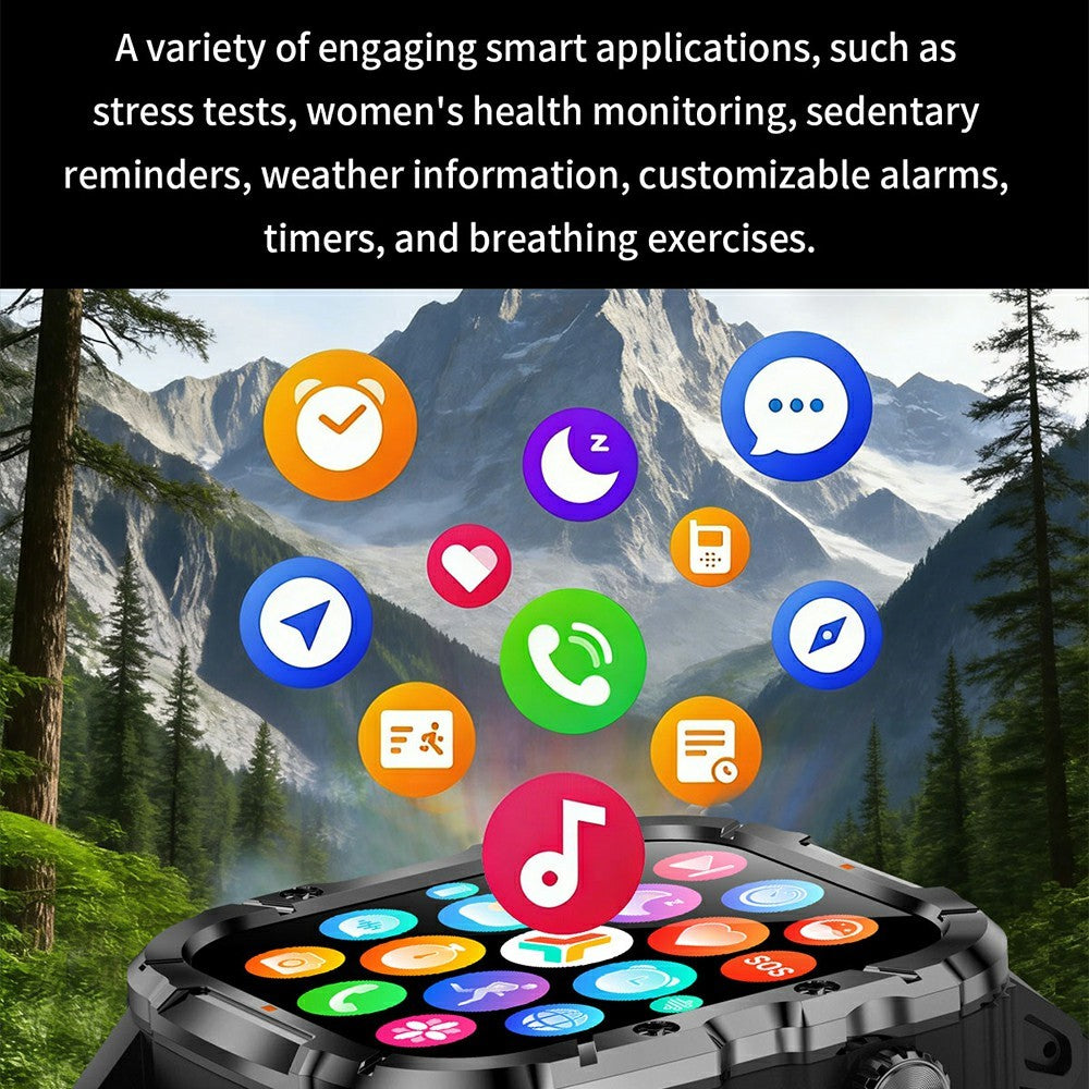Y8 1.95 inch Smart Watch with 1000mAh Battery IP68 Waterproof LED Flashlight Heart Rate Blood Oxygen Sleep Monitor for Outdoor Sports