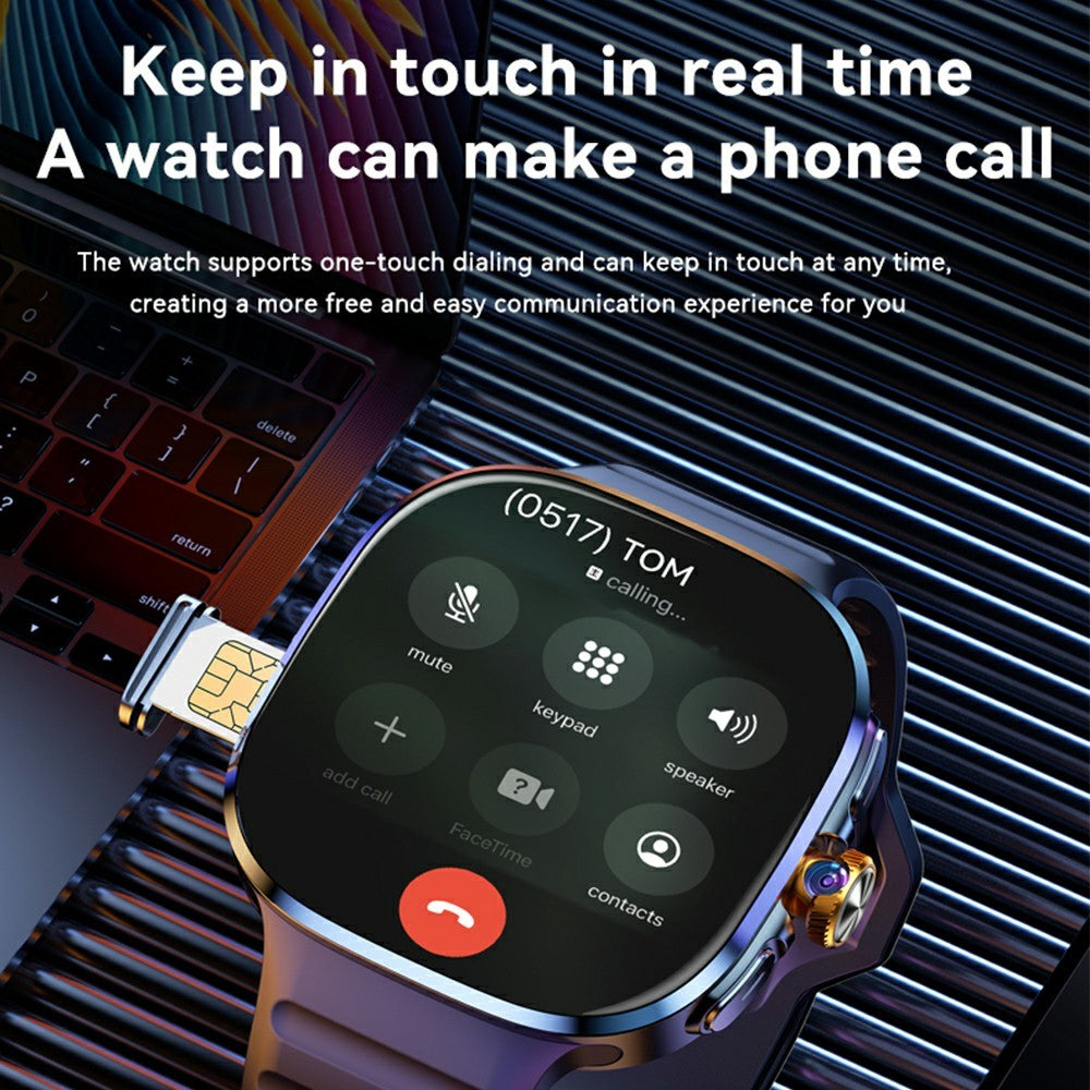 M99 3+32GB Smart Watch 2.16 Inch AMOLED 4G SIM Card NFC GPS IP67 Waterproof Health Monitor