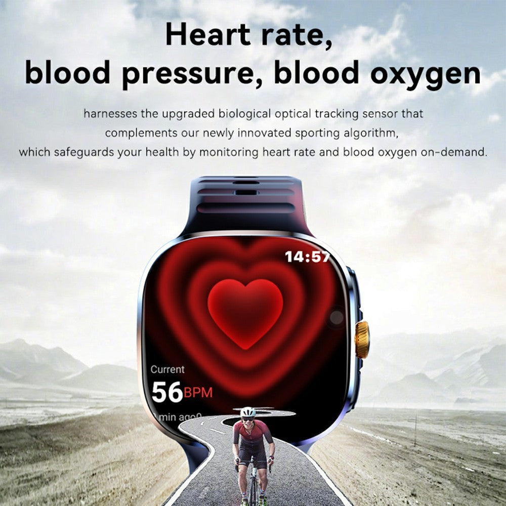 M99 3+32GB Smart Watch 2.16 Inch AMOLED 4G SIM Card NFC GPS IP67 Waterproof Health Monitor