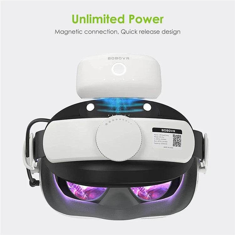 BOBOVR B2 Battery Pack 5200mAh External Battery Replacement Part for Quest M2 Pro / M3 Pro VR Headset
