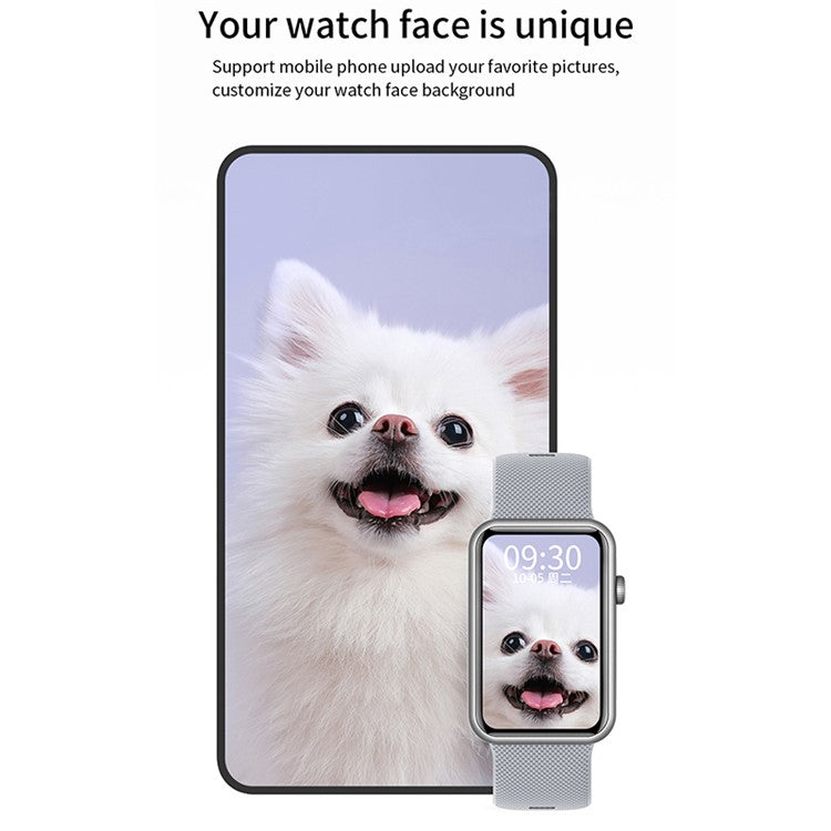 HT5pro 1,57" HD Full Touch Screen Smart Watch Fodral i aluminiumlegering Bluetooth-kompatibelt Talking Electric Armband