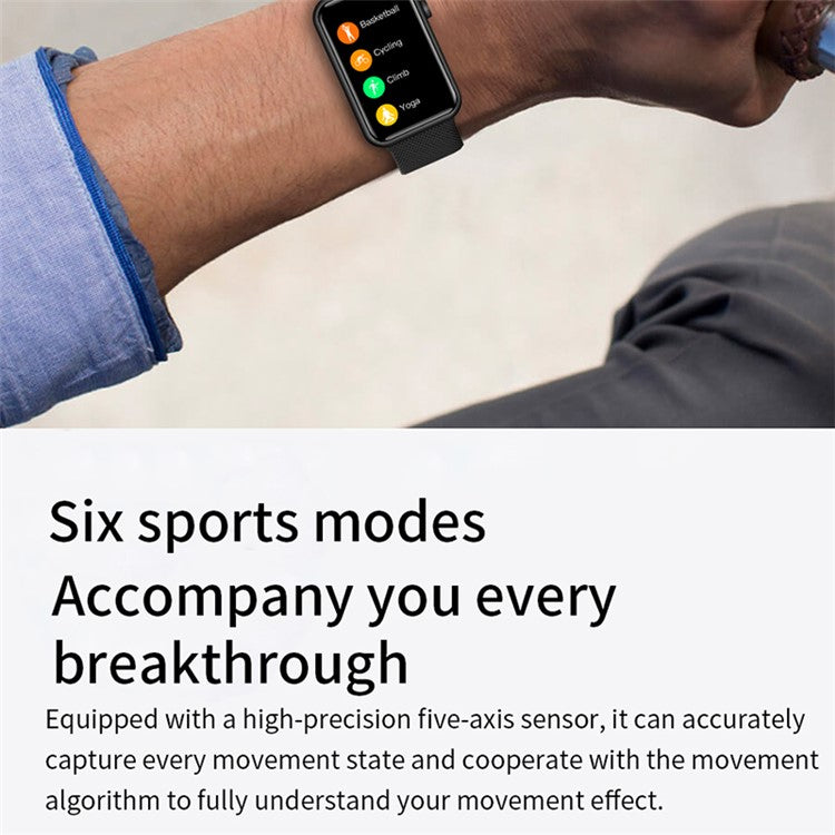HT5pro 1,57" HD Full Touch Screen Smart Watch Fodral i aluminiumlegering Bluetooth-kompatibelt Talking Electric Armband