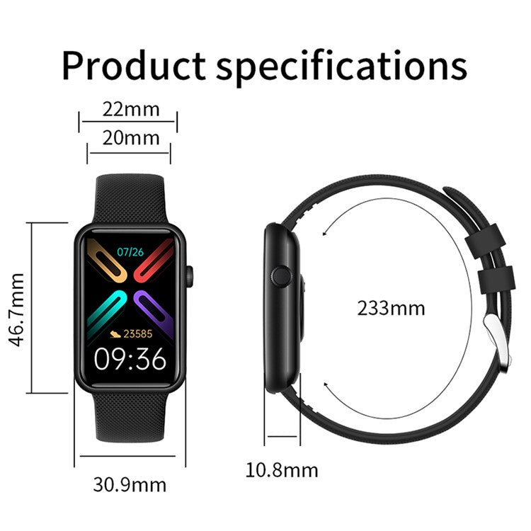 HT5pro 1,57" HD Full Touch Screen Smart Watch Fodral i aluminiumlegering Bluetooth-kompatibelt Talking Electric Armband