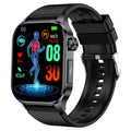 ET580 2.04" AMOLED Screen ECG Health Monitor Smart Watch, Silicone Strap