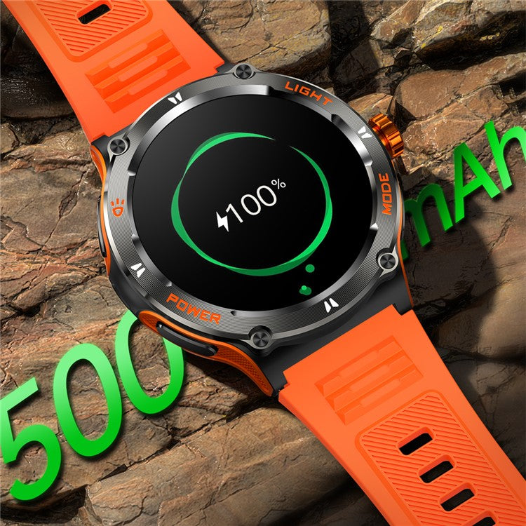 KT76 3ATM Waterproof Health Monitor 1.53-inch Bluetooth-compatible Smart Watch with Flashligh