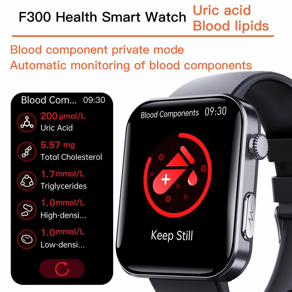 F300 2.10 inch HD Screen Smart Watch Bluetooth-compatible Call Heart Rate Monitor Sport Watch